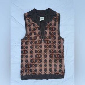 Heartloom REVOLVE Brown Lattice Sweater Vest